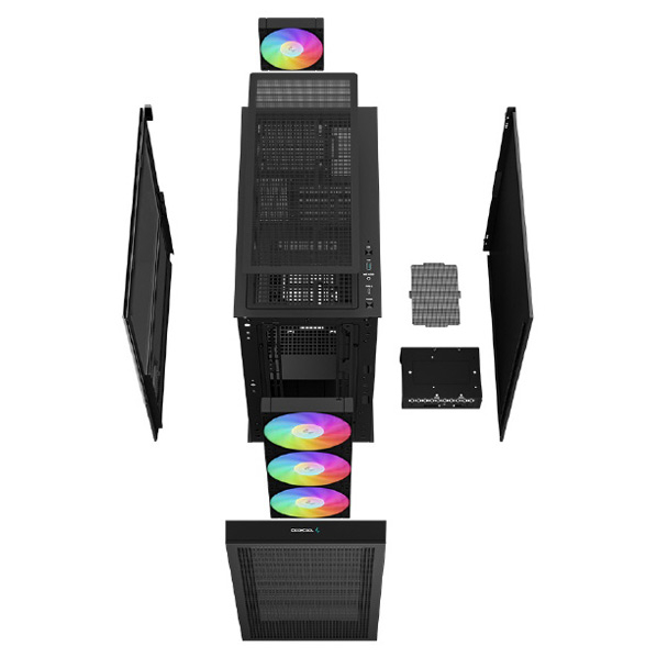 Deepcool ミドルタワー型PCケース ブラック RCH560BKAPE4DG1 Type トップ ステルス