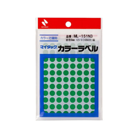 ニチバン マイタックカラーラベル 緑 直径8mm 88片×12シート FC257NU-ML-151N3