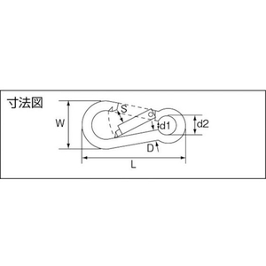 トラスコ中山 TRUSCO ステンレススナップフック B型 線径4×開口7mm (2個入) FC737EZ-2750686-イメージ3