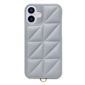 ユニケース iPhone 16 Plus用Triangle Puffy Case ペールブルー UNI-CSIP24L-2TPPB