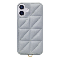 ユニケース iPhone 16 Plus用Triangle Puffy Case ペールブルー UNI-CSIP24L-2TPPB