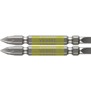 ベッセル（ＴＮ） 剛彩ビット　２本組　（両頭コンビ）　＋１／－５×６５ｍｍ GS141565-イメージ1