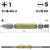 ベッセル（ＴＮ） 剛彩ビット　２本組　（両頭コンビ）　＋１／－５×６５ｍｍ GS141565-イメージ2