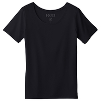 MTG ReD バイタルテック Uネックインナー半袖 L ReD ブラック Lサイズ VW-AC-03C-L