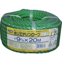ユタカメイク ロープ PEカラーロープ万能パック 9×20m 緑 FC417GU-8280859