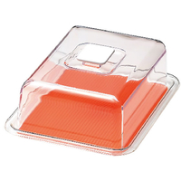 曙産業 クリアラブリーハット角ケーキ 大 オレンジ FC63432