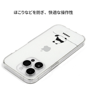 AKAN iPhone 15用ソフトクリアケース パンダ AK25622I15-イメージ10