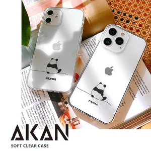 AKAN iPhone 15用ソフトクリアケース パンダ AK25622I15-イメージ4