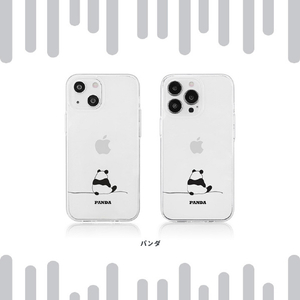 AKAN iPhone 15用ソフトクリアケース パンダ AK25622I15-イメージ5