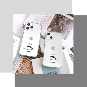 AKAN iPhone 15用ソフトクリアケース パンダ AK25622I15-イメージ7