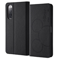 レイアウト Xperia 10 V用耐衝撃 手帳型レザーケース シンプル ディズニーキャラクター ミッキーマウス RT-RDXP10M5LBC13/MK