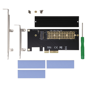 アイネックス ヒートシンク搭載 M．2 NVMe SSD変換PCIeカード AIF-10-イメージ1