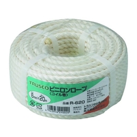トラスコ中山 ビニロンロープ 3つ打 線径6mm×長さ20m FC636GK-5112478