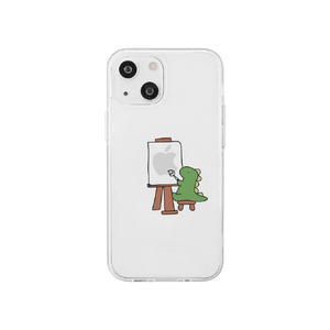 AKAN iPhone 15用ソフトクリアケース グリーン AK25623I15-イメージ1