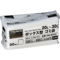 トラスコ ボックス型 ゴミ袋 ２０～３０Ｌ ６５０×５５０×０．０２ 半透明 ５０枚入 取っ手付なしタイプ GM-6555