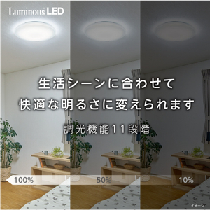 ドウシシャ ～12畳 LEDシーリングライト LuminousLED E50X12DX-イメージ3