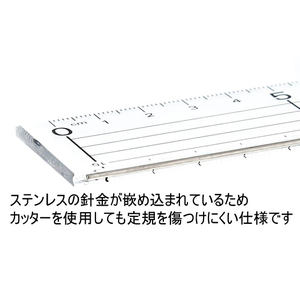 伊藤忠リーテイルリンク アクリル定規15cm メタルガイド付 F079555-9115B-イメージ2