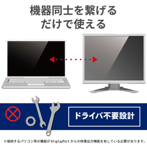 エレコム DisplayPort用HDMI変換ケーブル(2．0m) ブラック CAC-DPHDMI20BK-イメージ5