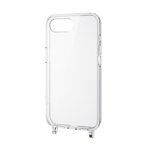 エレコム iPhone17e/16e用 ハイブリッドケース ストラップホール付 メタルステッカー付 クリア PM-A25SHVCKSHCR-イメージ2
