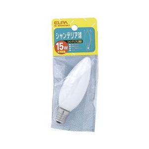 エルパ 15W シャンデリア球 ホワイト G-64H(W)-イメージ1
