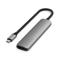 SATECHI 6-in-1 USB-C Slim Multiport Adapter Space Gray PST-P6SM