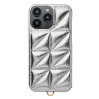 ユニケース iPhone 16 Pro Max用Triangle Puffy Case シルバー UNI-CSIP24LP-2TPSV