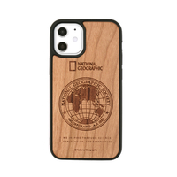 National Geographic iPhone 12 mini用Global Seal Nature Wood Case Cherrywood NG19624I12