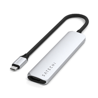 SATECHI 6-in-1 USB-C Slim Multiport Adapter Silver PST-P6SS