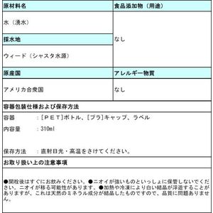 大塚食品 クリスタルガイザー 310ml 24本 1箱（24本） F828224-イメージ2