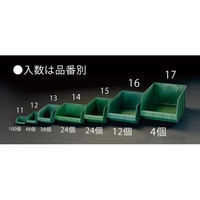 エスコ パーツトレー連結 重ね置型 緑 151×240×128mm 38個 FCY0778-EA661CM-13