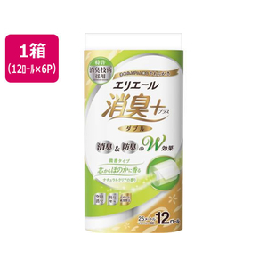 大王製紙 エリエール 消臭+トイレットティシュー ダブル 25m12ロール×6P FC339YN-イメージ1