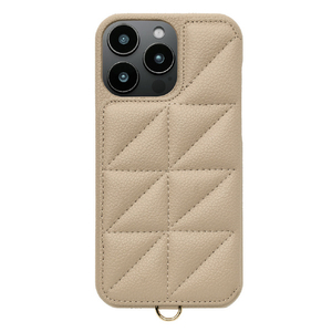 ユニケース iPhone 16 Pro Max用Triangle Puffy Case ベージュ UNI-CSIP24LP-2TPBE-イメージ1
