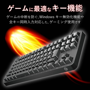 エレコム メカニカルゲーミングキーボード ブラック TK-G01UKBK-イメージ5