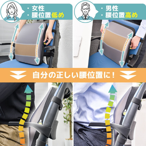 サンコー 高反発ランバーサポート グレー FRADBACGY-イメージ6
