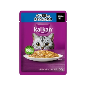 マースジャパン カルカンパウチ かつお節入りまぐろとささみ 60g FCD023G-イメージ1