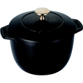 Staub 1251625ココット de GOHAN M Staub ブラック 40509-655-0ｺﾞﾊﾝMﾌﾞﾗﾂｸ