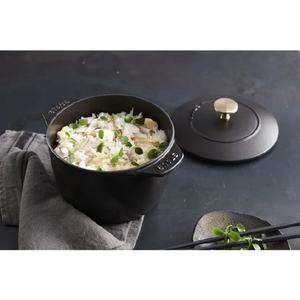 Staub 1251625ココット de GOHAN M Staub ブラック 40509-655-0ｺﾞﾊﾝMﾌﾞﾗﾂｸ-イメージ10