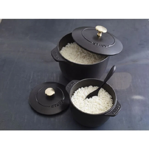 Staub 1251625ココット de GOHAN M Staub ブラック 40509-655-0ｺﾞﾊﾝMﾌﾞﾗﾂｸ-イメージ8