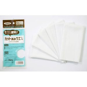 アサヒペン カット済みウエス 25cm×30cm 6枚 FCB953G-イメージ2