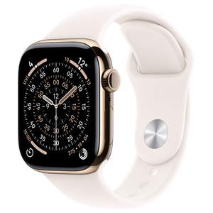 Apple Apple Watch Series 11(GPS + Cellularモデル)- 42mm Apple Watch Series 11 ゴールドチタニウムケースとライトブラッシュスポーツバンド - M/L MF8X4J/A-イメージ1
