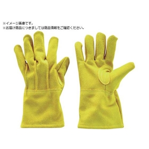 トラスコ中山 TRUSCO/キャンプ用 牛床革背縫手袋 フックホール付 L FCG-L FC378YT-2566741-イメージ1