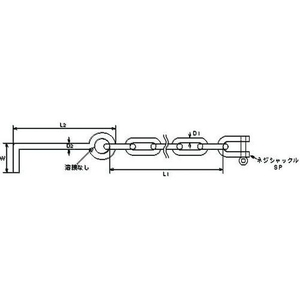 トラスコ中山 ステンレス アンカー付きチェーン 6mm チェーン長さ500mm FC262KN-2082962-イメージ4