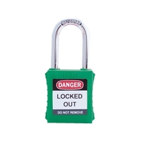 IFAM/ロックアウト用南京錠 スチール製シャックル 緑 0 44820 FC303VC-3860976