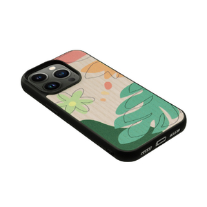 Man & Wood iPhone 14 Pro用天然木ケース Botanik Touch 1 I23626I14P-イメージ2