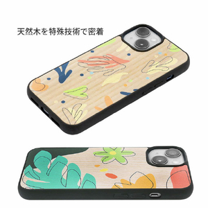 Man & Wood iPhone 14 Pro用天然木ケース Botanik Touch 1 I23626I14P-イメージ6