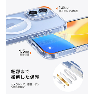 TORRAS iPhone17用アクリル樹脂+TPUケース TORRAS GUARDIAN-MAG クリア X00FX3033-イメージ8