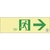 緑十字/高輝度蓄光避難誘導標識 非常口→ NRC901 FC115VT-3836529-イメージ1