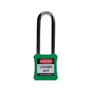 IFAM/ロックアウト用南京錠 スチール製シャックル ツル長 緑 0 44826 FC304VC-3855557-イメージ1