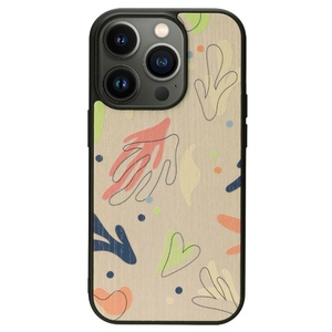 Man & Wood iPhone 14 Pro用天然木ケース Botanik Touch 2 I23627I14P-イメージ1