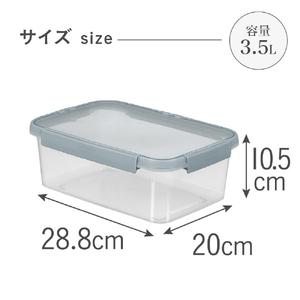 藤栄 フレッシュ保存容器長方形 3．5L深型 CV087ﾌﾚﾂｼﾕﾎｿﾞﾝﾖｳｷ3500ML-イメージ5
